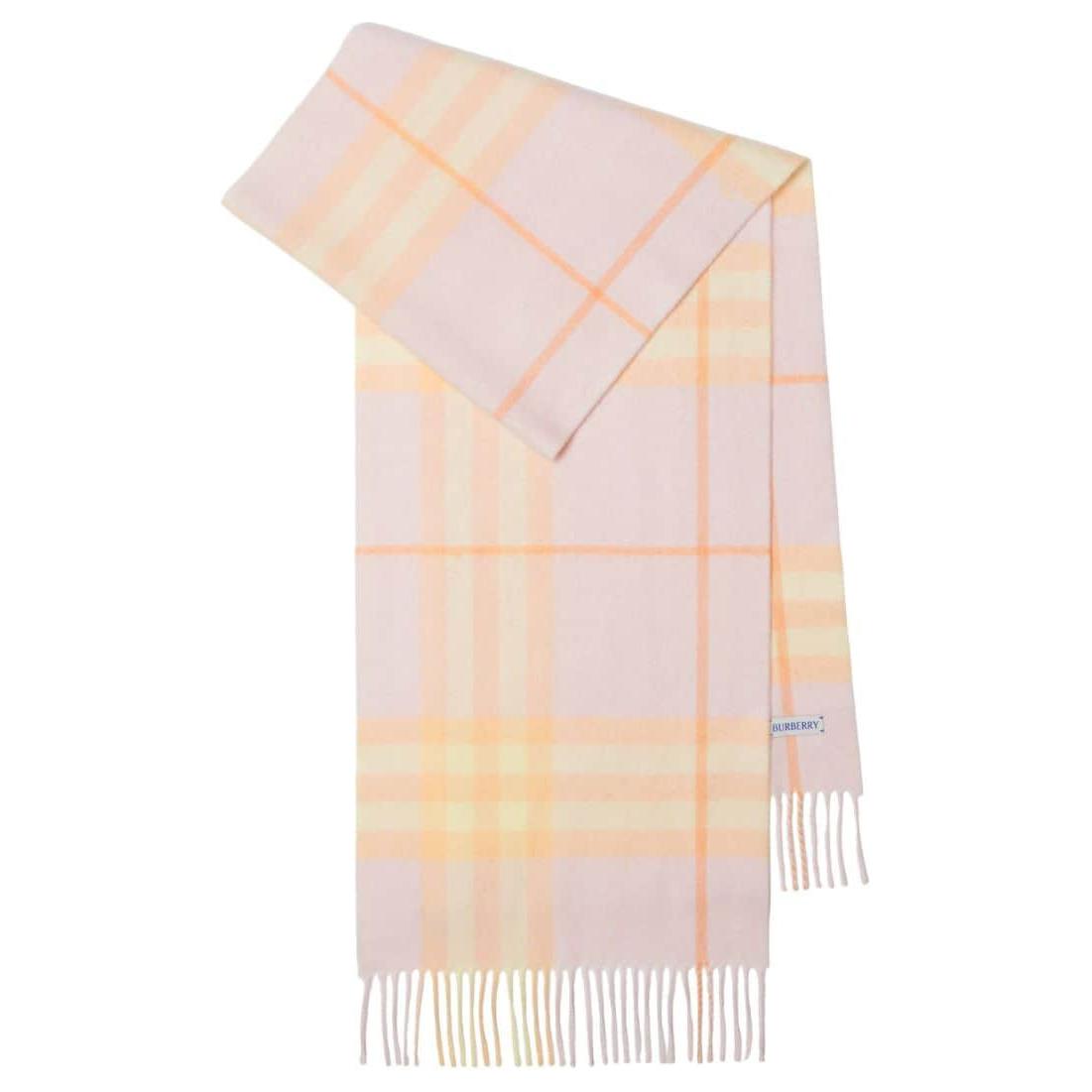 (Women) Burberry  Check Design Cashmere Scarf in Light Pink 8094654 圖 2
