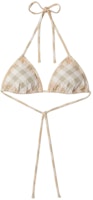 (Women) Burberry Check Halterneck Tie Bikini Beige 80827511 (Women) Burberry Check Halterneck Tie Bikini Beige 80827511