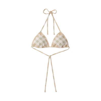 (Women) Burberry Check Halterneck Tie Bikini Beige 80827511