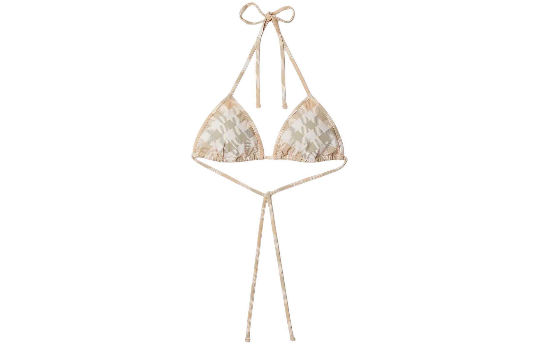 Order (Women) Burberry  Check Halterneck Tie Bikini Beige 80827511