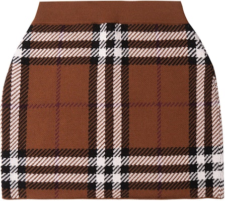 (W) Burberry Check Jacquard Mini Skirt Birch Brown. 80632201 Order (W) Burberry Check Jacquard Mini Skirt Birch Brown. 80632201