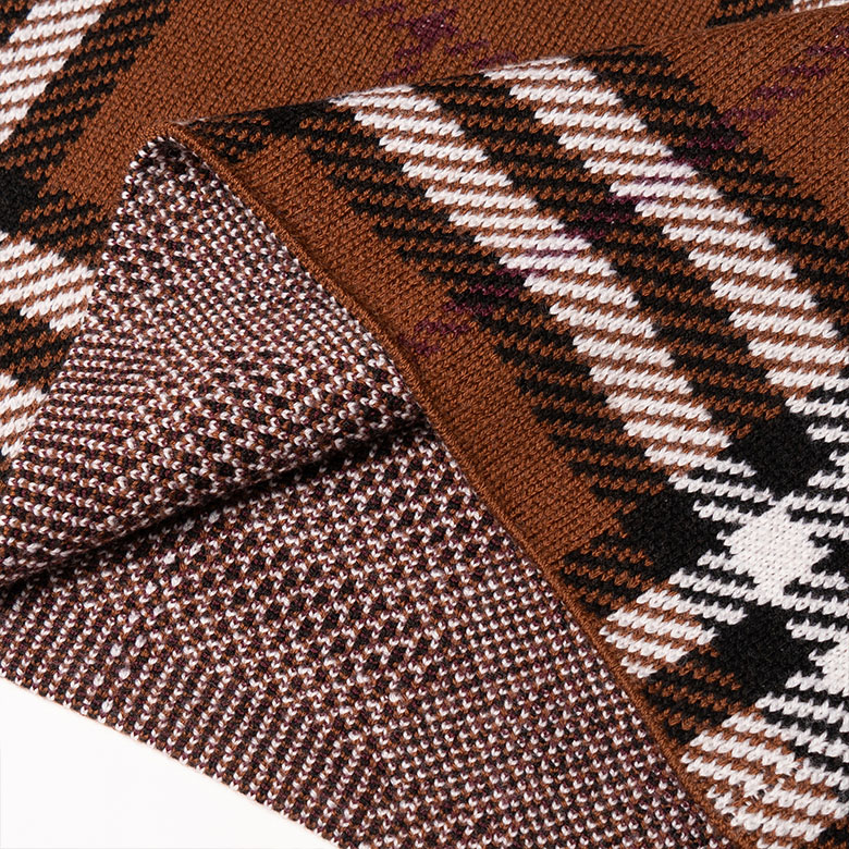 Sizing (W) 博柏利格纹提花迷你裙 - 桦棕色 80632201