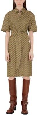 (W) Burberry Gaun Midi Lengan Pendek Motif Check Ikat Pinggang Coklat Muda 80943571 Shop (W) Burberry Gaun Midi Lengan Pendek Motif Check Ikat Pinggang Coklat Muda 80943571