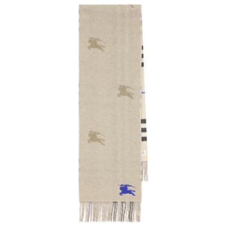 (Women) Burberry  Check Pattern Cashmere Fringe Scarf Beige. 8094711A3888 圖 2