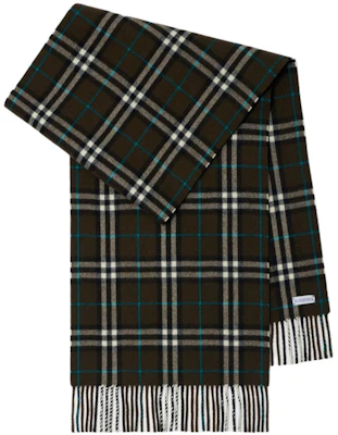 (W) 博柏利 经典格纹针织围巾 深绿色. 80965401 Order (W) 博柏利 经典格纹针织围巾 深绿色. 80965401