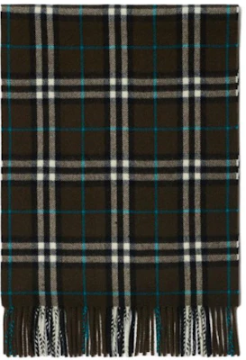 (W) 博柏利 经典格纹针织围巾 深绿色. 80965401 Lookbook (W) 博柏利 经典格纹针织围巾 深绿色. 80965401