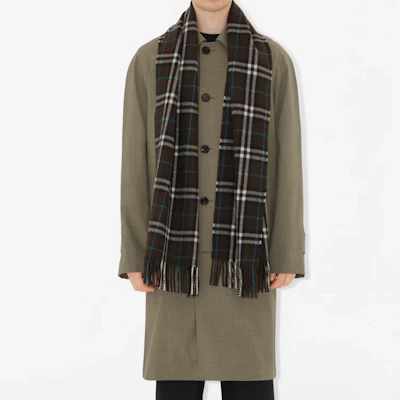 (W) 博柏利 经典格纹针织围巾 深绿色. 80965401 Shop (W) 博柏利 经典格纹针织围巾 深绿色. 80965401