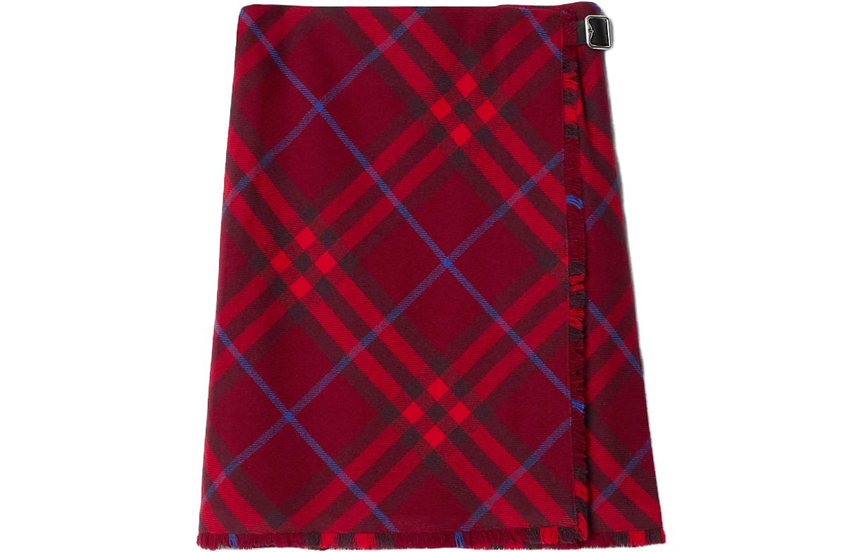 Order (W) バーバリー チェック柄 フリンジ カジュアル ロングドレス 80774771