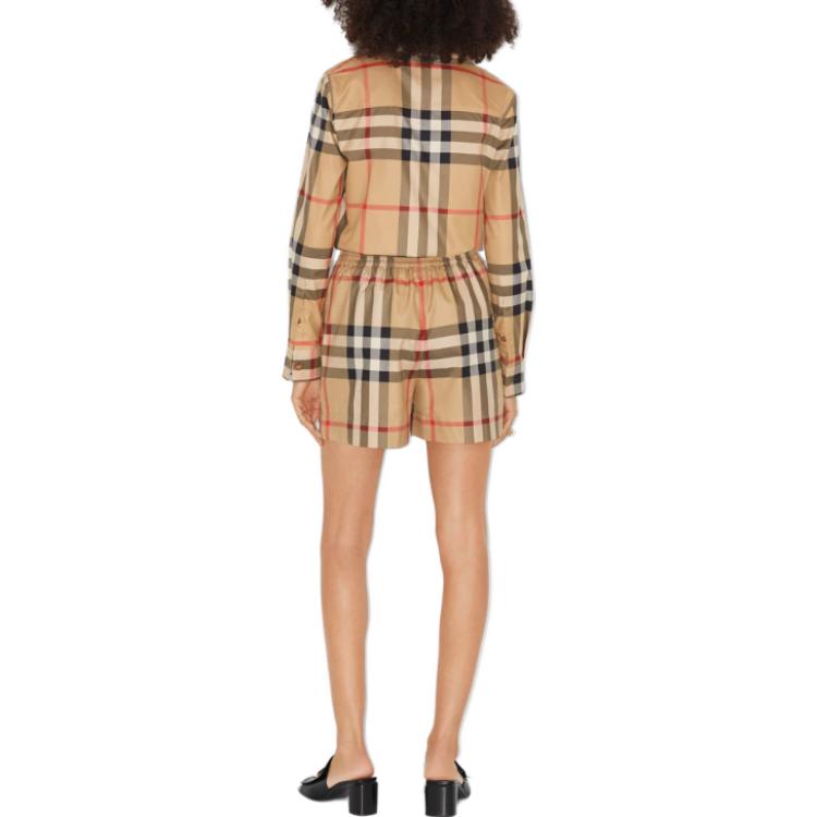 Purchase (W) 博柏利棕色格纹长袖纽扣衬衫 80713401