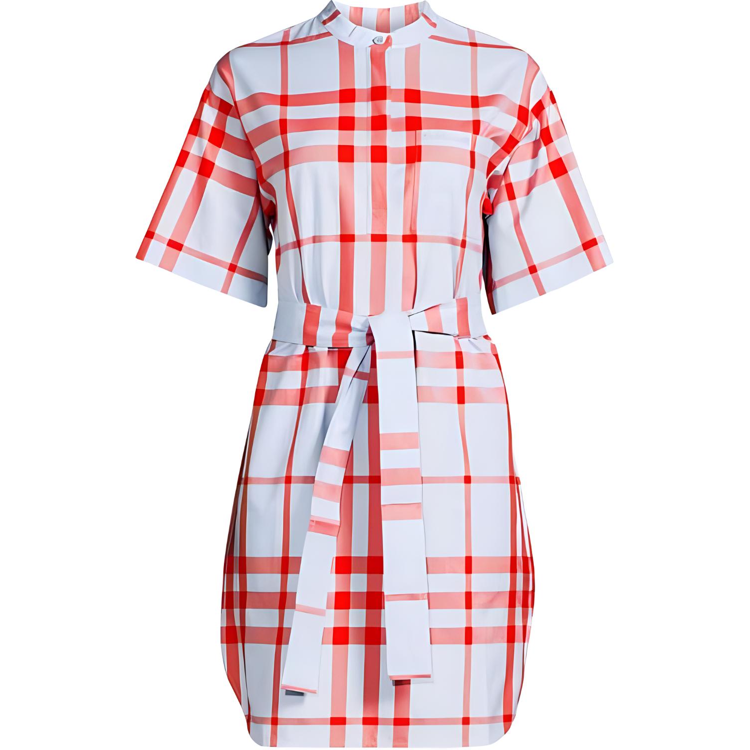 (Women) Burberry  Check Print Short Sleeve Mini Dress Multicolor. 80657981 圖 2