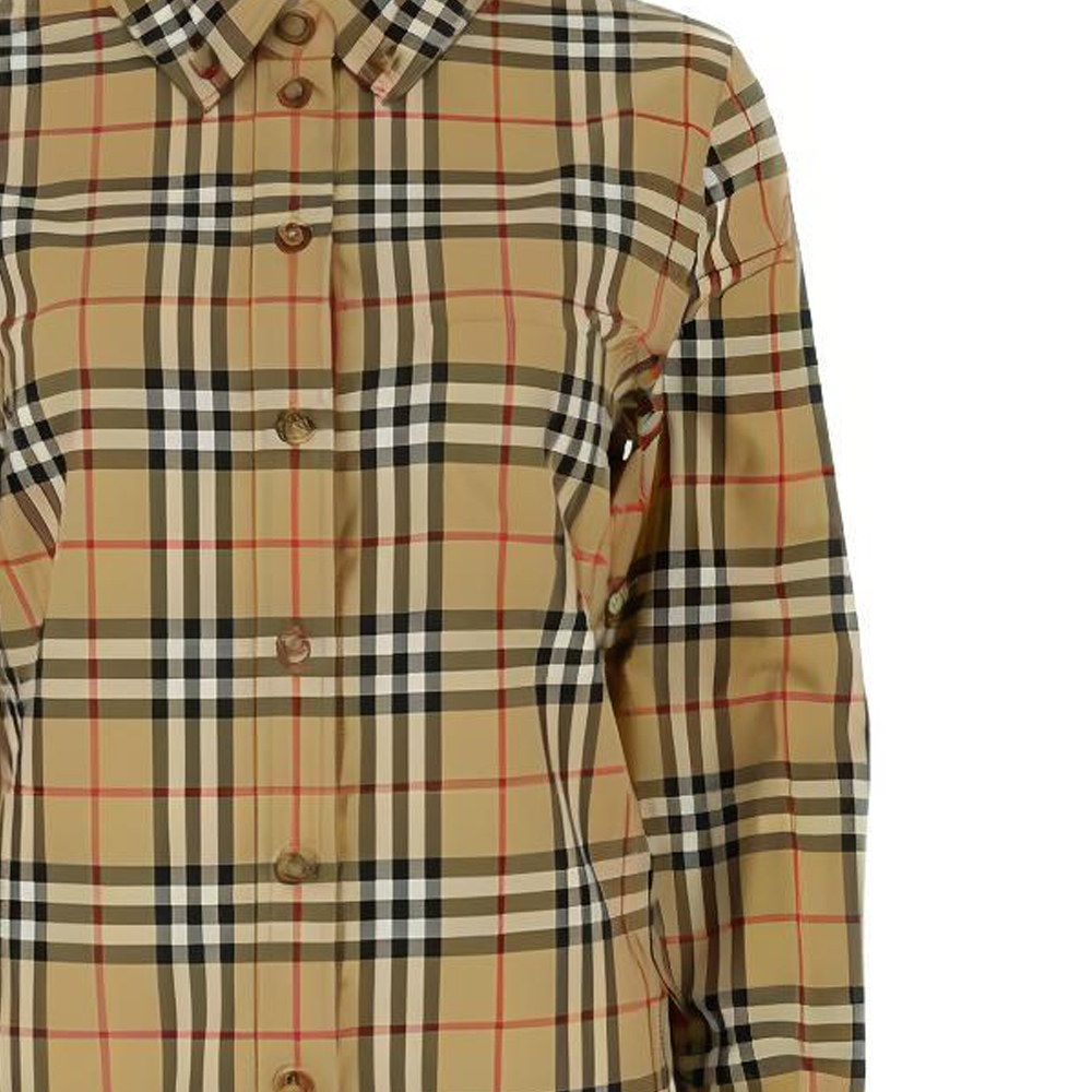 (Women) Burberry  Check Slim Fit Long Sleeve Shirt Beige. 80831491 圖 7