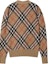 Lookbook (Women) Burberry Check V-Neck Button-Up Loose Knit Sweater Brown. 80934911