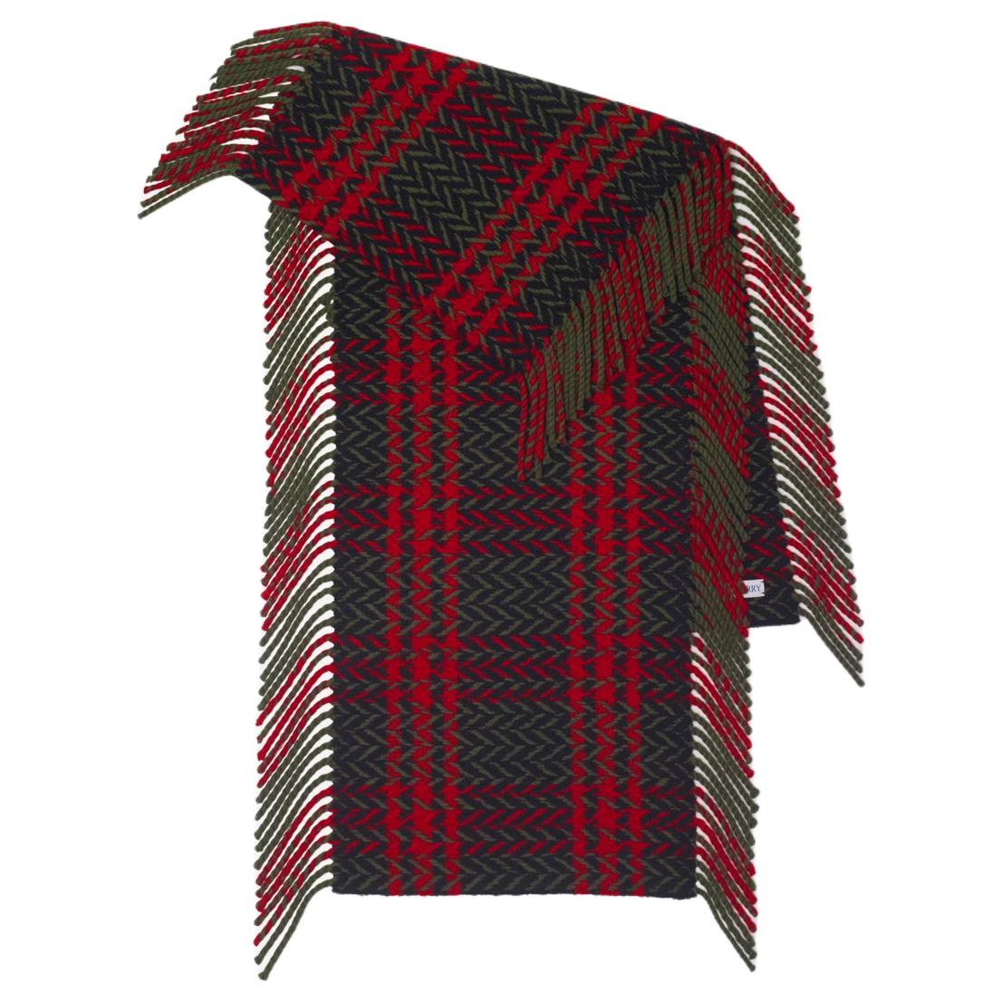 (Women) Burberry  Check Wool Knit Scarf in Lake Blue. 80946871 圖 2