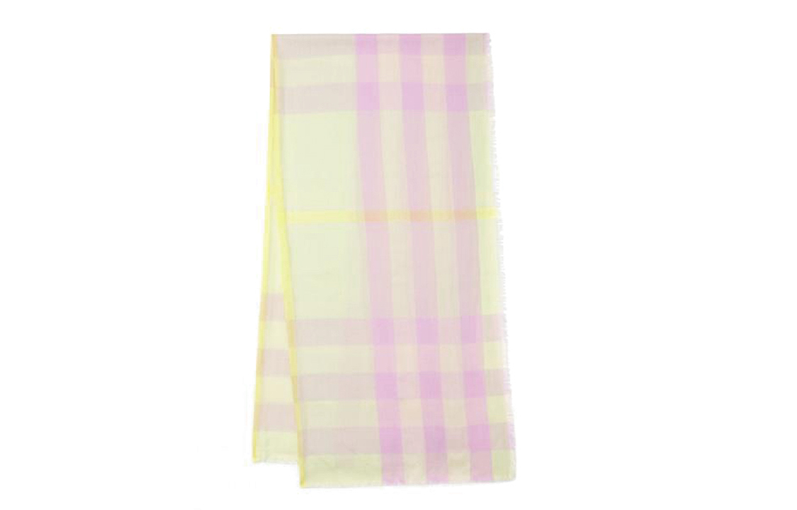(Women) Burberry  Checked Tassel Knit Scarf - Multicolor. 80502001