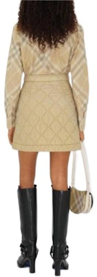 (Women) Burberry Checkered Button-Up Long Sleeve Shirt Brown 80835941 Purchase (Women) Burberry Checkered Button-Up Long Sleeve Shirt Brown 80835941