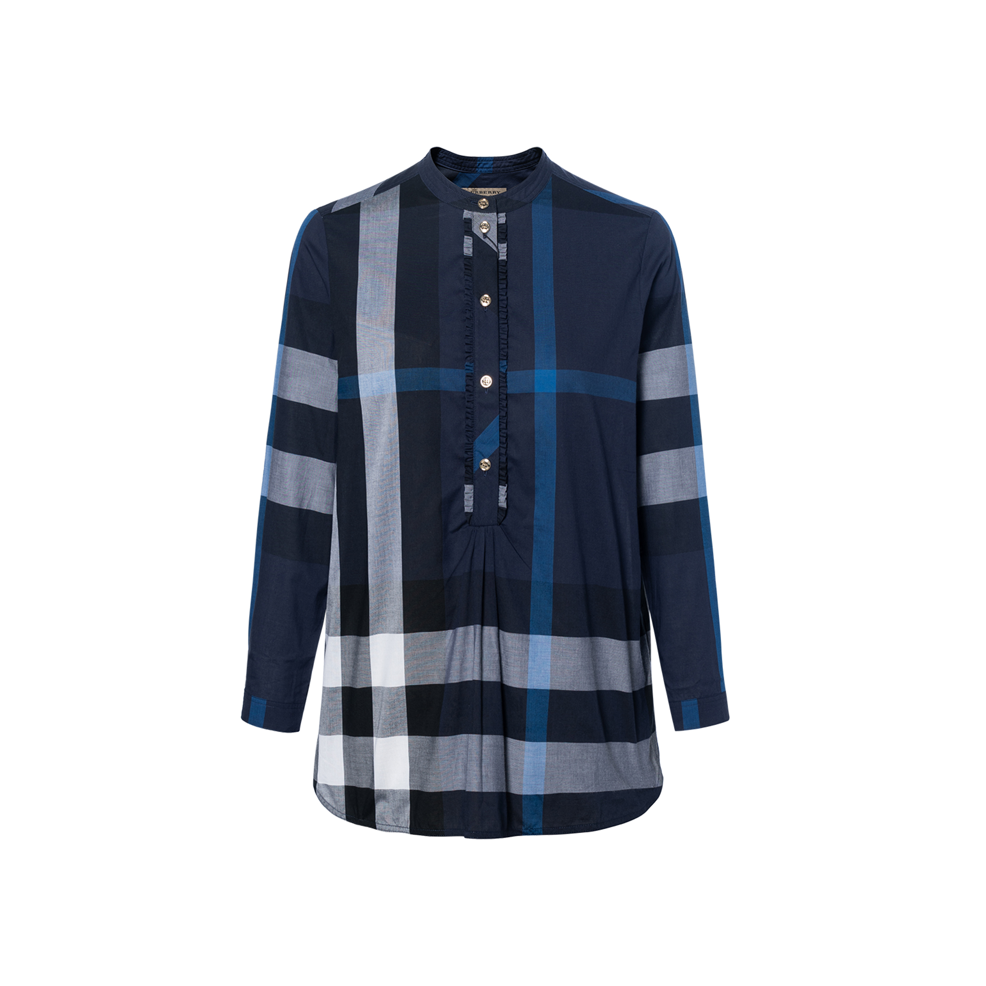 (Women) Burberry  Checkered Long Sleeve Casual Shirt - Blue 40178131 圖 2