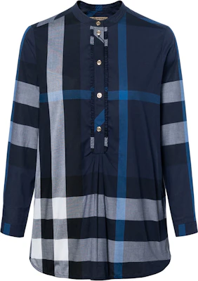 (W) Burberry 經典格紋長袖休閒襯衫 - 藍色 40178131 Order (W) Burberry 經典格紋長袖休閒襯衫 - 藍色 40178131