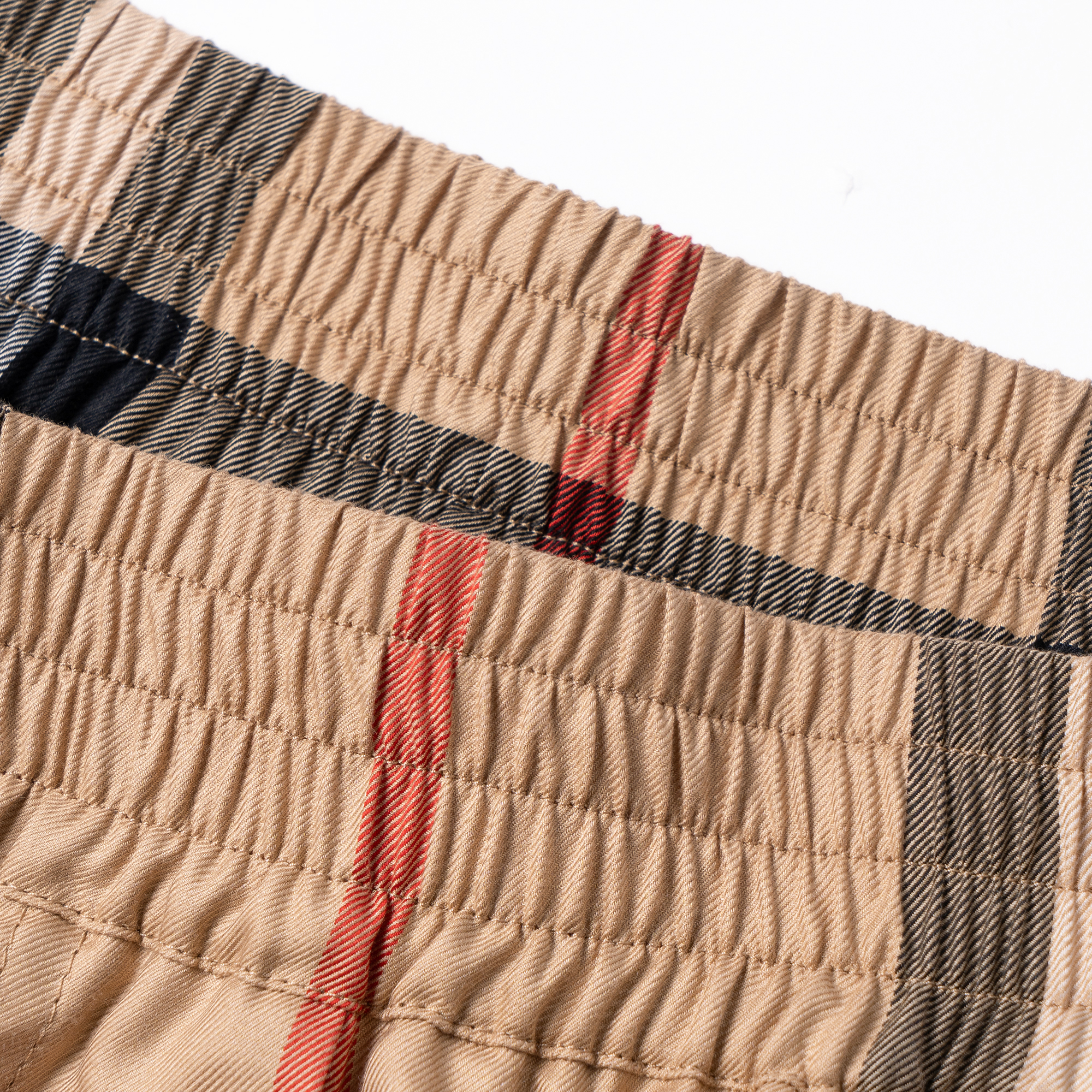 Sizing (W) Burberry Seluar Kasual Potongan Lurus Corak Kotak Mid-Rise. 80711011