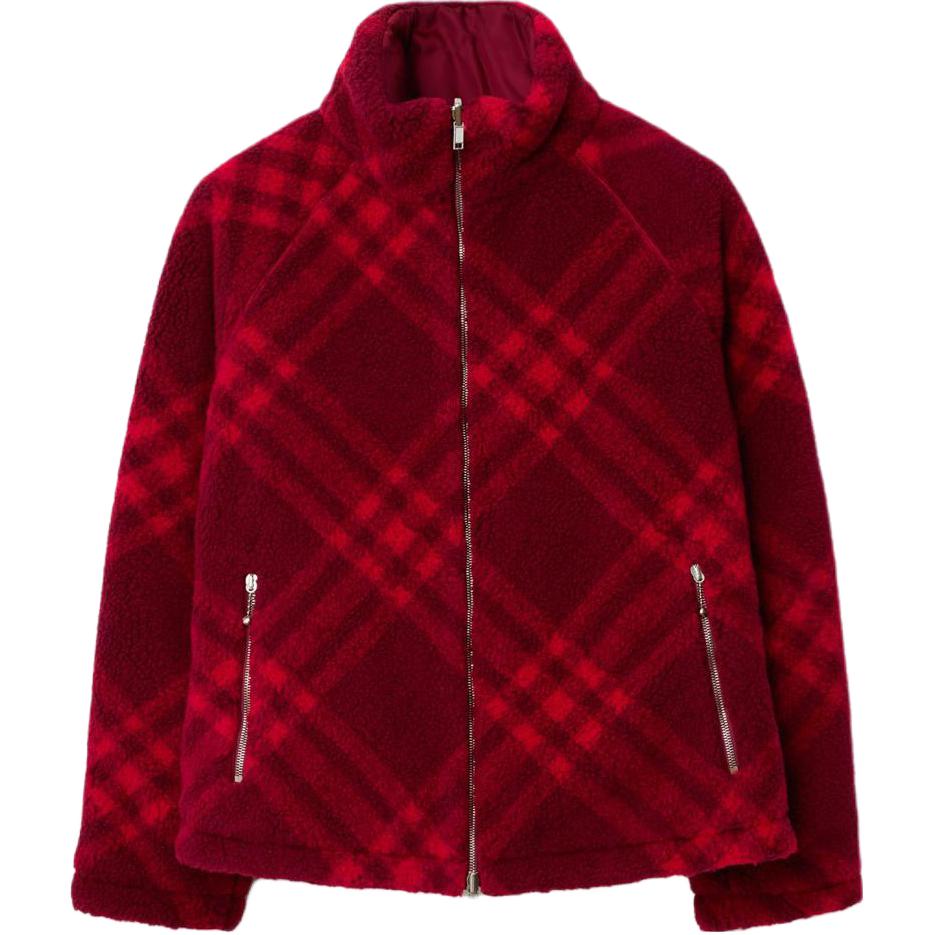 (Women) Burberry  Checkered Turtleneck Loose-Fit Jacket 80774071