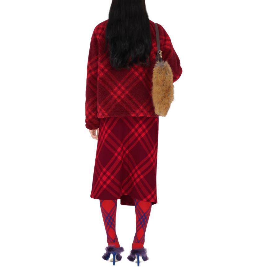 (Women) Burberry  Checkered Turtleneck Loose-Fit Jacket 80774071 圖 5