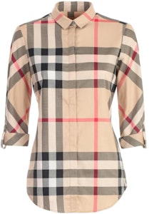 (W) 버버리 컬러블록 체크 패턴 긴소매 셔츠. 39180911 Buy (W) 버버리 컬러블록 체크 패턴 긴소매 셔츠. 39180911
