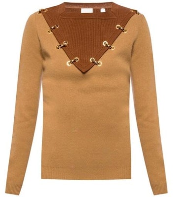 (Women) Burberry Color Block Crew Neck Sweater Brown 45625931 Order (Women) Burberry Color Block Crew Neck Sweater Brown 45625931