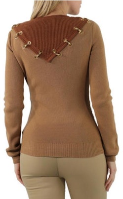 (Women) Burberry Color Block Crew Neck Sweater Brown 45625931 Purchase (Women) Burberry Color Block Crew Neck Sweater Brown 45625931