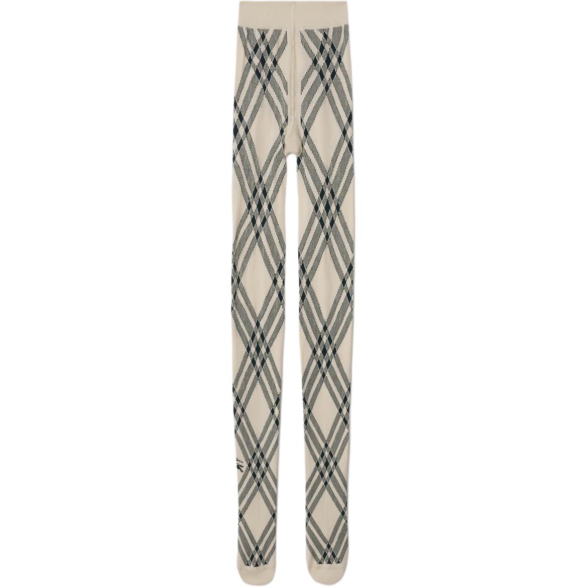 (Women) Burberry  Colorblock Check High-Waist Leggings - Khaki 80819221
