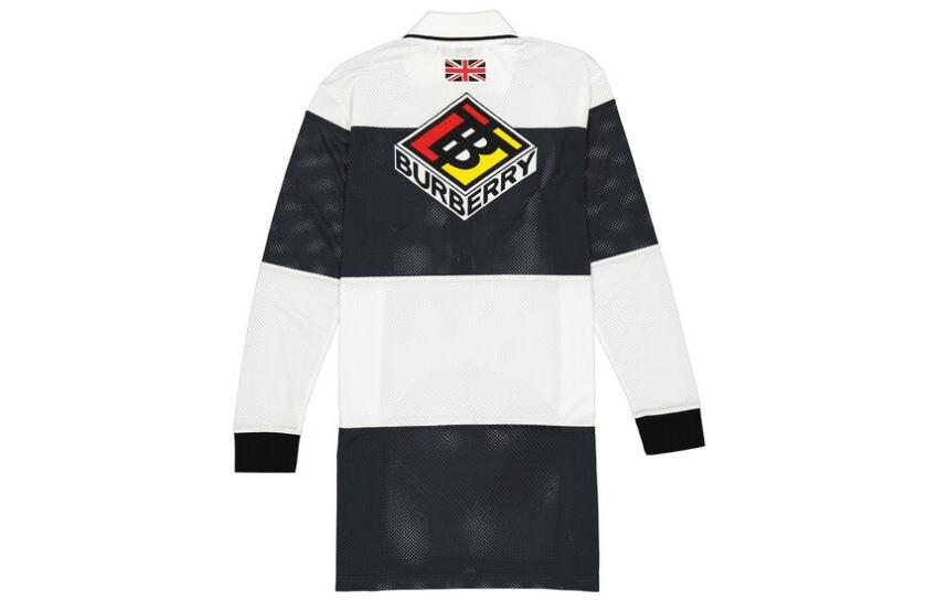 Lookbook (W) Vestido Corto Burberry Colorblock de Manga Larga y Cuello Redondo. 45625521