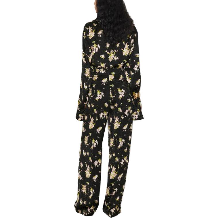 Shop (W) Burberry Celana Motif Bunga Colorblock Pinggang Elastis Multicolor. 80709201