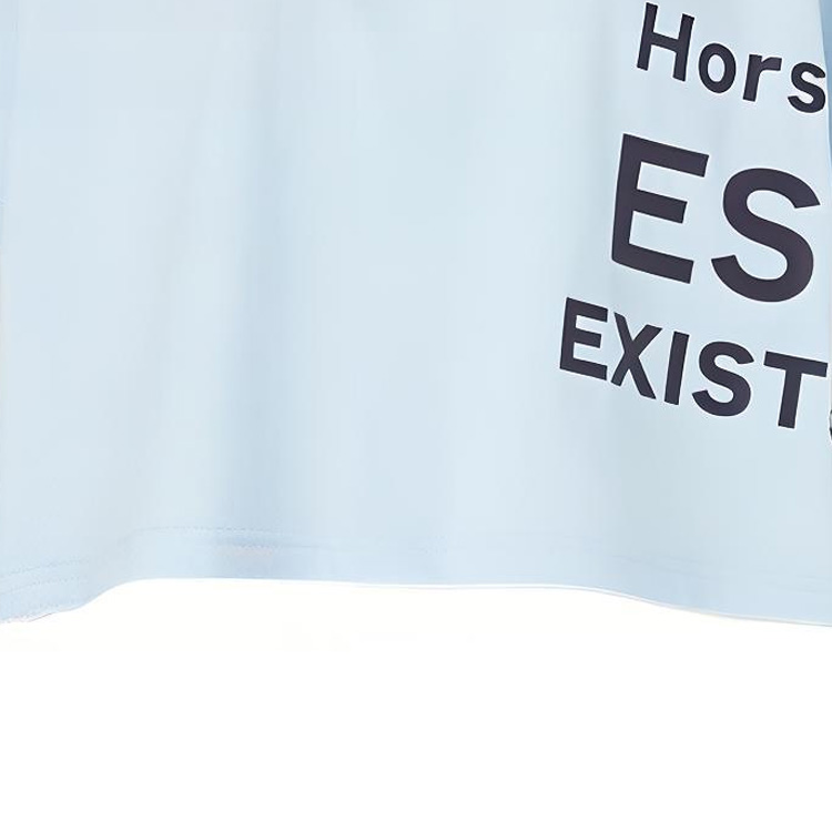 (Women) Burberry  Colorblock Letter Print Cropped T-Shirt Light Blue. 80581561 圖 7