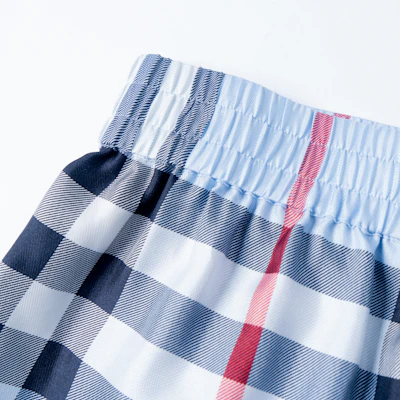 (W) Burberry 拼接格紋高腰休閒短褲 淺藍色 80527461 Cheap (W) Burberry 拼接格紋高腰休閒短褲 淺藍色 80527461