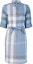Buy (Women) Burberry Colorblock Plaid Lace-Up Shirt Dress Light Blue 80277091