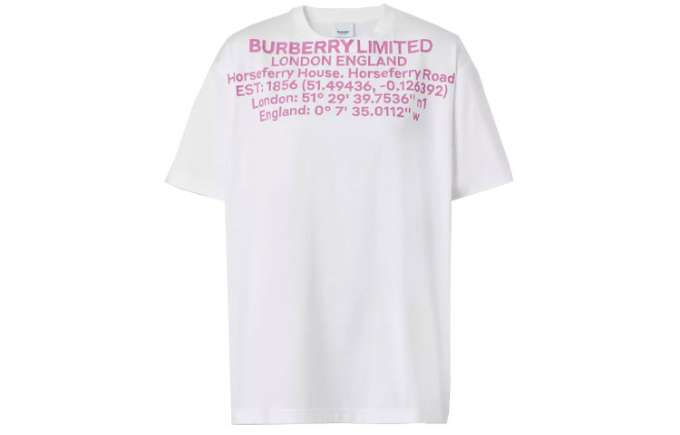(Women) Burberry  Coordinate Print Solid White T-Shirt SS22 Collection. 80546531 圖 2