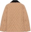 Lookbook (Women) Burberry Cotton Quilted Jacket with Checked Corduroy Collar - Camel. 80651081