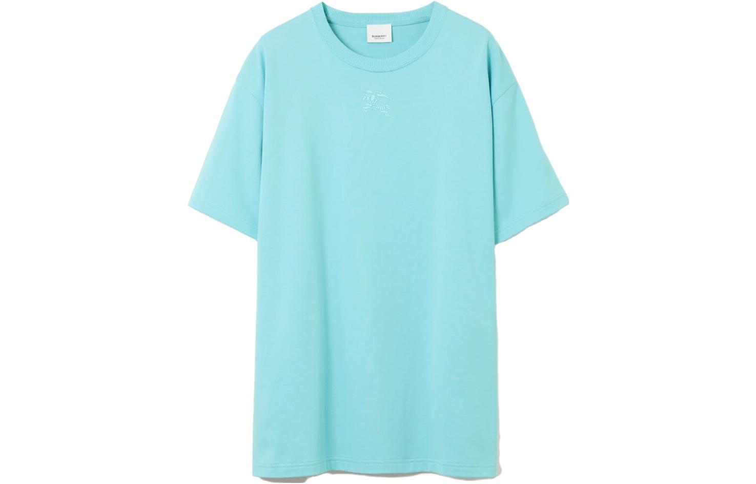 (Women) Burberry  Crewneck Plain Short Sleeve T-Shirt Blue 80716381 圖 2