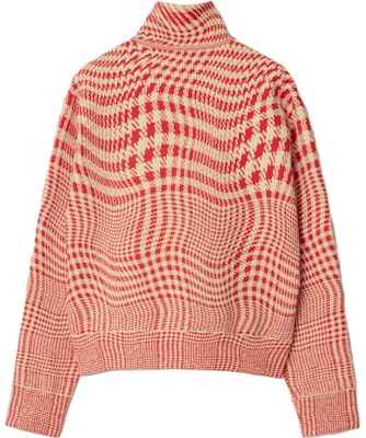 (W) 버버리 커브드 하운즈투스 스탠드 칼라 집업 자켓 - 레드 80827301 Lookbook (W) 버버리 커브드 하운즈투스 스탠드 칼라 집업 자켓 - 레드 80827301