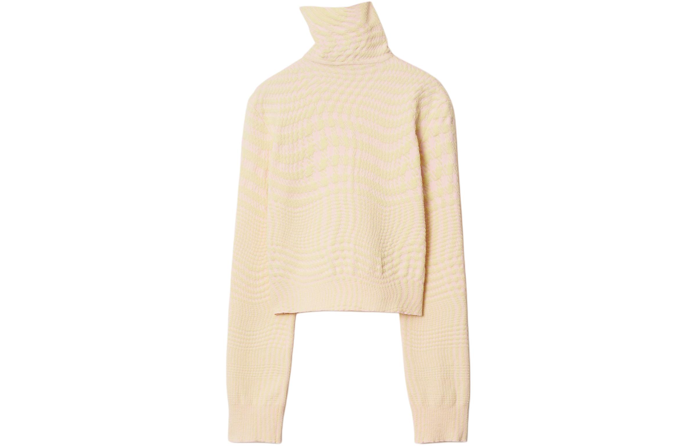 Lookbook (W) バーバリー カーブストライプ タートルネック セーター ダスティピンク 80808871