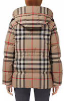 Shop (W) Burberry Jaket Puffer Coklat Hood Boleh Tanggal Corak Kotak. 80590941