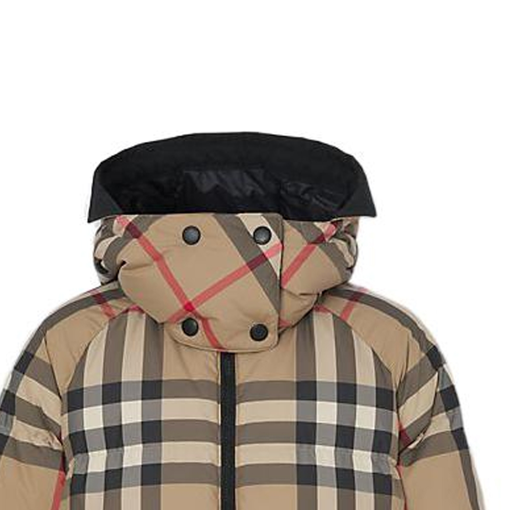Purchase (W) Burberry 可拆式連帽格紋羽絨外套 棕色. 80590941