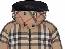 Purchase (W) Burberry Jaket Puffer Coklat Hood Boleh Tanggal Corak Kotak. 80590941