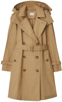 (W) Burberry Jaket Trench Double-Breasted dengan Hoodie Lepas Pasang Beige. 80842521 Buy (W) Burberry Jaket Trench Double-Breasted dengan Hoodie Lepas Pasang Beige. 80842521