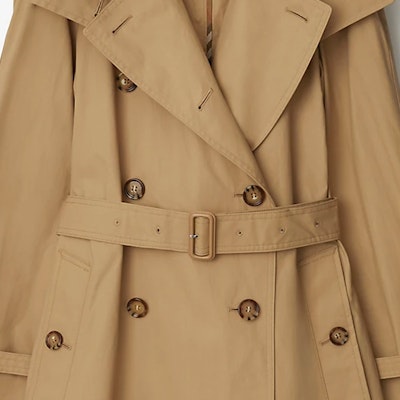 (W) Burberry Jaket Trench Double-Breasted dengan Hoodie Lepas Pasang Beige. 80842521 Sizing (W) Burberry Jaket Trench Double-Breasted dengan Hoodie Lepas Pasang Beige. 80842521