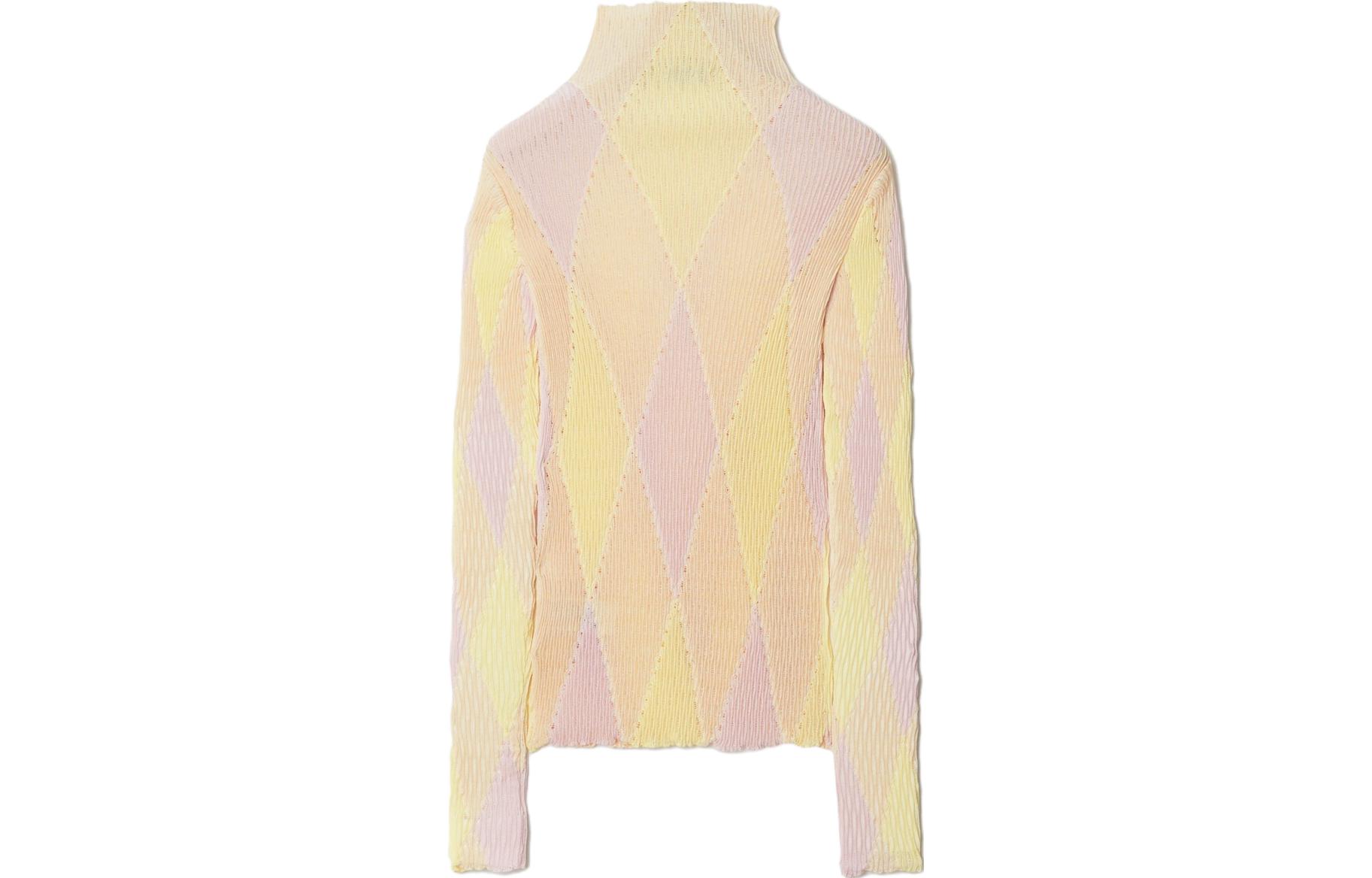 Cheap (W) 버버리 다이아몬드 패턴 터틀넥 슬림핏 긴팔 니트 스웨터 80810461