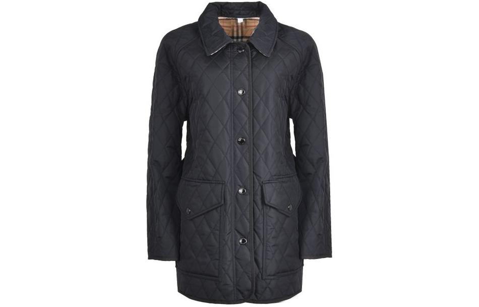 (Women) Burberry  Diamond Quilted Collar Single-Breasted Belted Cotton Jacket. 80734181