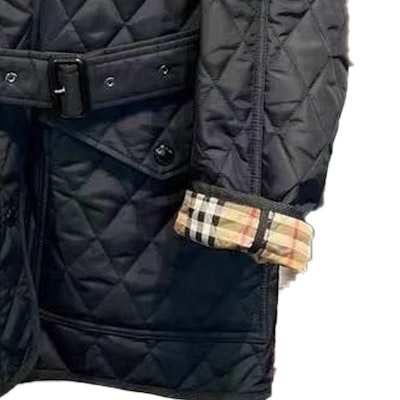 (W) Chaqueta de algodón Burberry acolchada con cuello, cinturón y botones. 80734181 Cheap (W) Chaqueta de algodón Burberry acolchada con cuello, cinturón y botones. 80734181