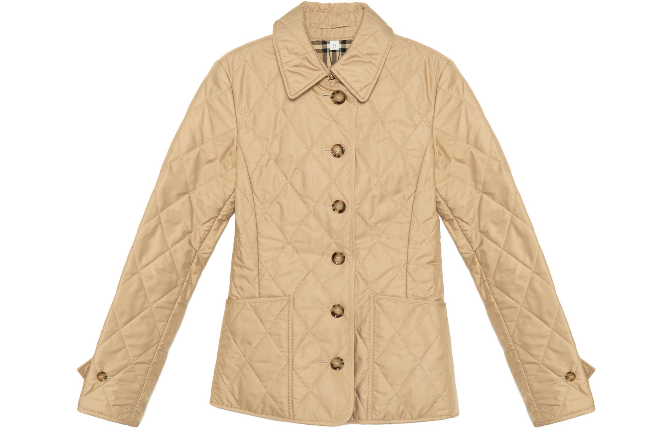 (Women) Burberry  Diamond Quilted Jacket with Buckle Collar in New Khaki. 80498681 圖 2