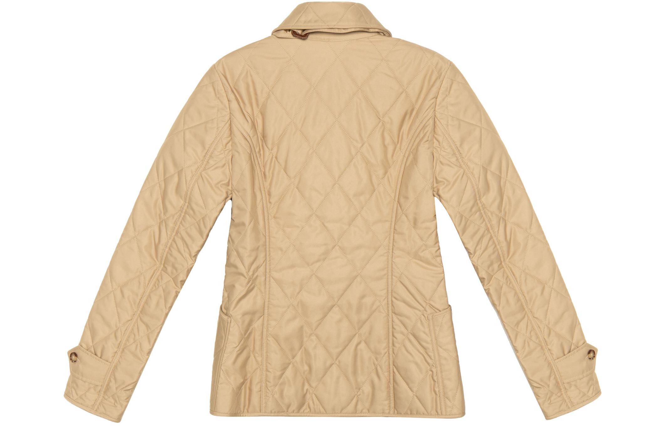 (Women) Burberry  Diamond Quilted Jacket with Buckle Collar in New Khaki. 80498681 圖 3
