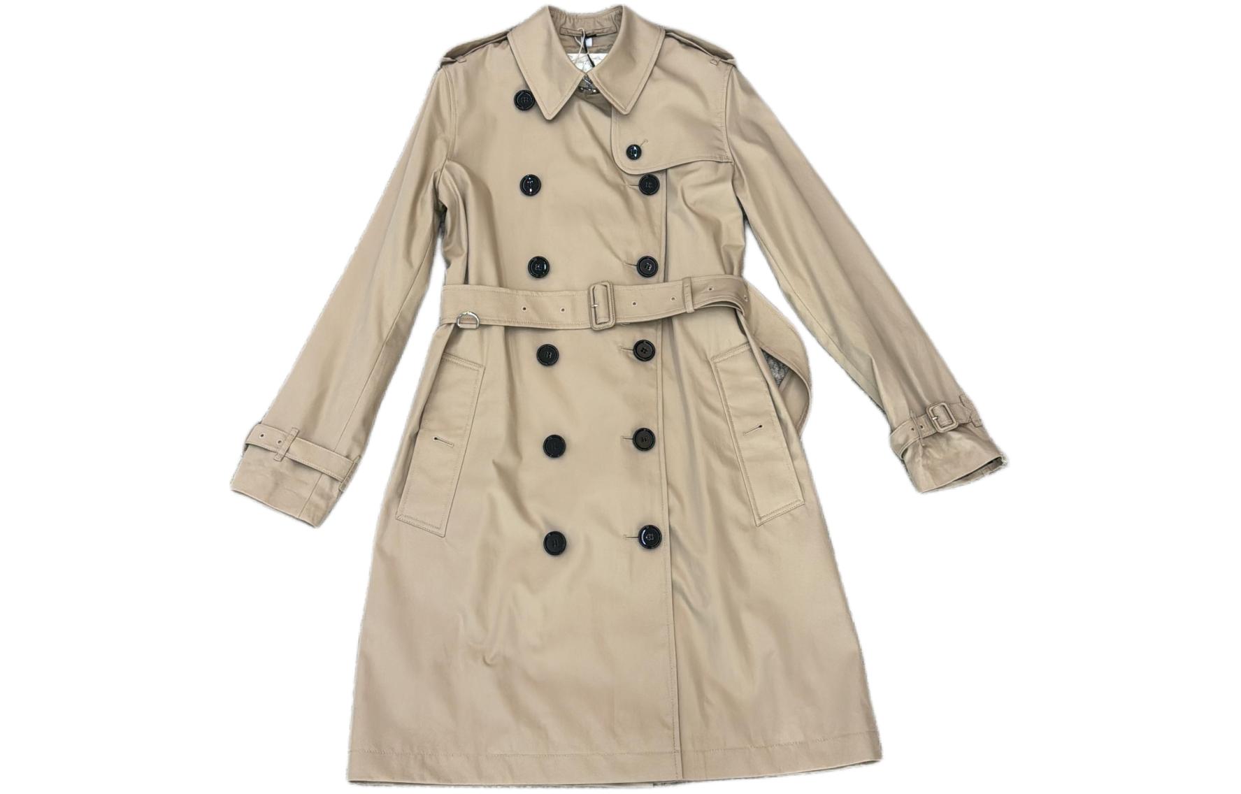 (Women) Burberry  Double-Breasted Long Sleeve Coat Beige 8072030-1004