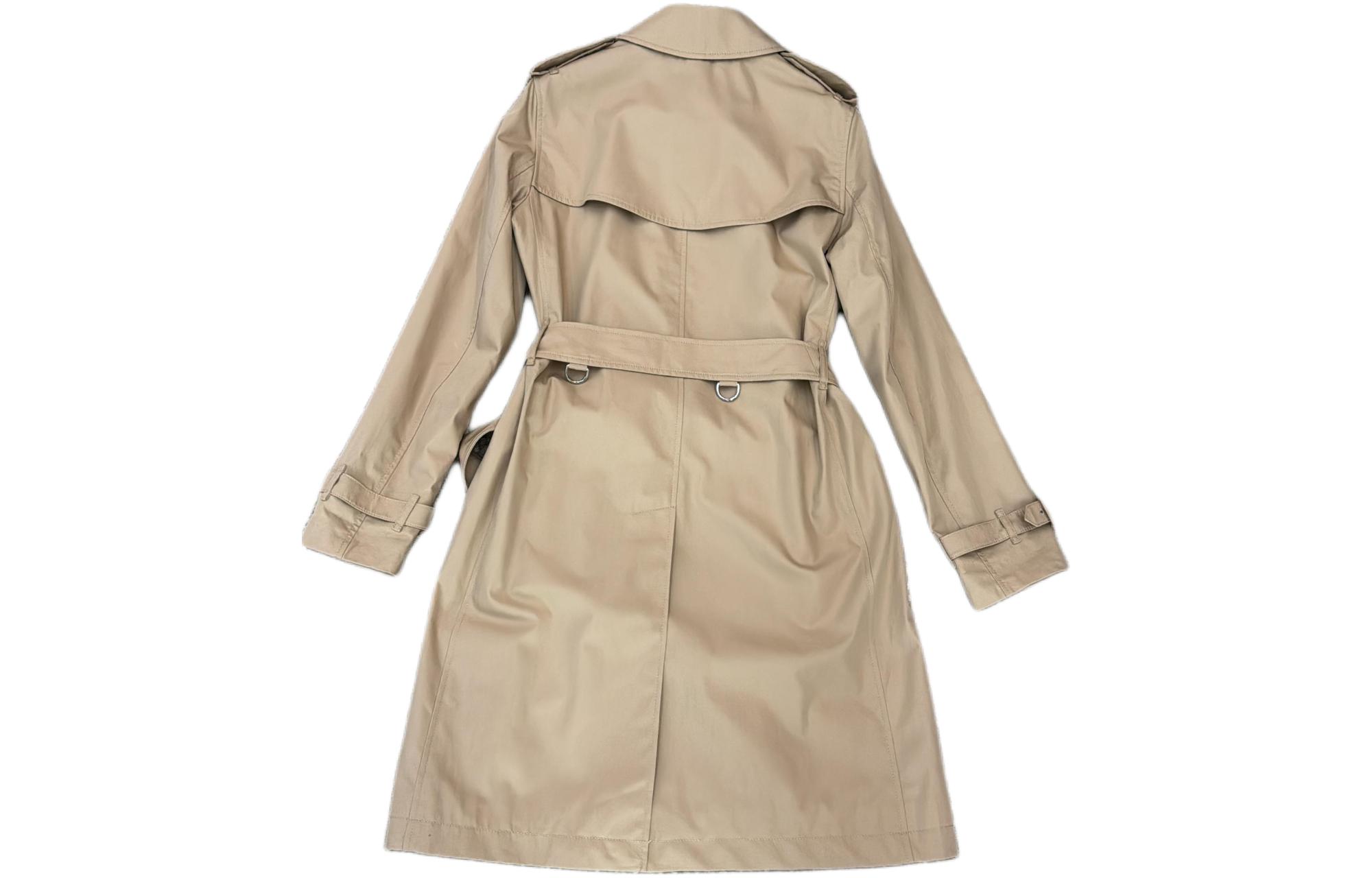 Lookbook (Women) Burberry  Double-Breasted Long Sleeve Coat Beige 8072030-1004